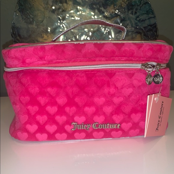 Juicy Couture Makeup Juicy Couture Makeup Bag Velour Pink Hearts